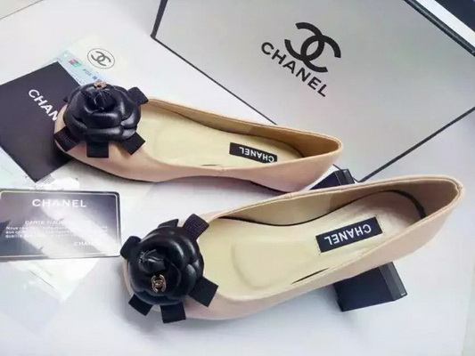 CHANEL Shallow mouth flat shoes Women--130